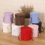 nouveau seau de câlin, boîte de fleurs, ensembles de boîtes - cadeaux rondes boîte de roses, matériaux d'emballage de fleurs 