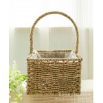 Panier de fleurs disponible en stock, panier à main de fleurs sèches