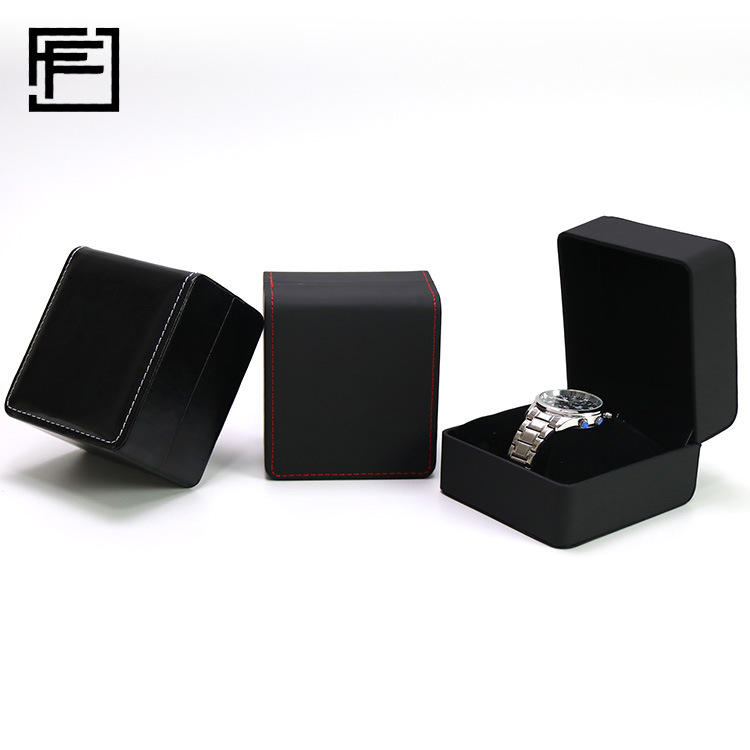 Fabrication en gros de boîte à montres en cuir feuilleté, boîte à bijoux, boîte de rangement, boîte à montres boîte à cadeaux personnalisée