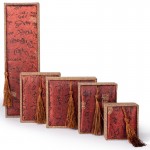 Boîte à bijoux en chanvre antique Tassel bijoux pendentifs perles de Bouddha bracelet pendentif emballage boîte à bijoux gros