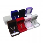 Boîte à bijoux en velours au comptant anneau rond pendentif bracelet collier pendentif emballage boîte à bijoux gros