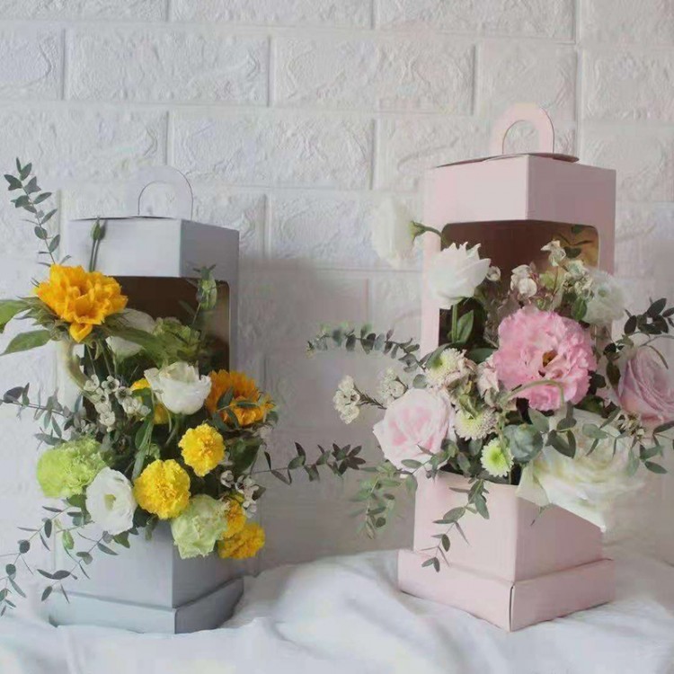 Fabrication vente directe, boîte d'emballage de fleurs, boîte de phare authentique boutique de fleurs imperméables de haute qualité