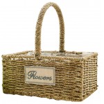 Panier de fleurs disponible en stock, panier à main de fleurs sèches