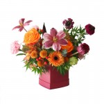 Boîte cadeau avec seau en forme de coeur, boîte de fleurs, boîte de roses