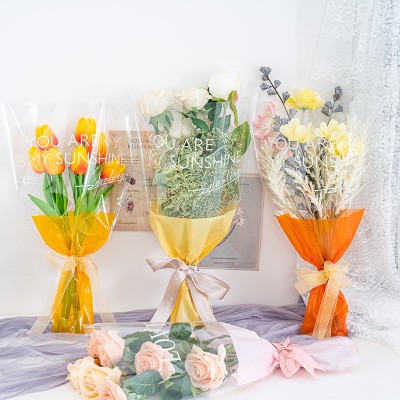 Emballage transparent de fleurs Multi - sacs en cellophane imperméabilisation créativité d'un seul bouquet de fleurs Multi - sacs pour l'emballage des magasins de fleurs