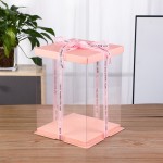 Fabricant vente en gros boîte à gâteau transparente 4 "6" 8 "10" 12 "14" boîte à gâteau personnalisable