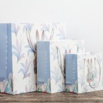 Littéraire et artistique petit sac cadeau frais simple sac à main sac en papier version coréenne cadeau créatif mignon lapin Shopping sac d'emballage