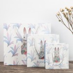 Littéraire et artistique petit sac cadeau frais simple sac à main sac en papier version coréenne cadeau créatif mignon lapin Shopping sac d'emballage