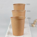 La tasse à café en papier kraft jetable épaissie à 1000 points avec couvercle peut être personnalisée épaissie sans personnalisation de fuite
