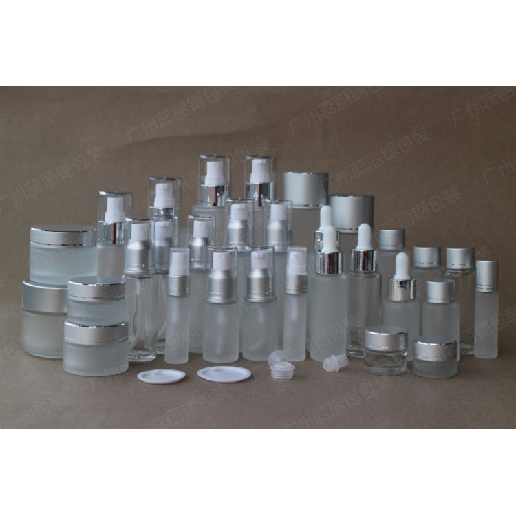 Lotion flacon de toner en aluminium capsule cosmétique flacon de verre flacon d'échantillon de salon de beauté emballage en gros