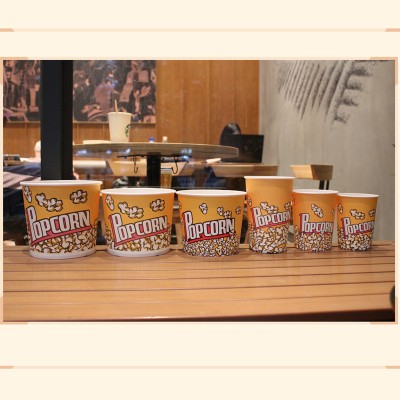 Seau à pop-corn, seau de papier à pop-corn jetable, personnalisé