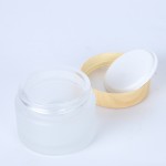 Bouteille de crème transparente en verre personnalisée, bouteille de crème pour les yeux, 5-100g OEM couleur de pulvérisation personnalisée