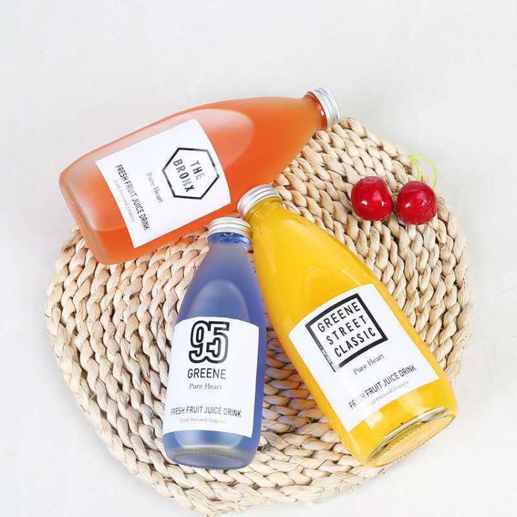 Bouteille de vin de fruits avec couvercle en aluminium, bouteille de jus de fruits et légumes, bouteille en verre, bouteille de vinaigre, 250ml