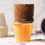 Gobelets haut de forme colorés, gobelets en papier gondolé, gobelets jetables en papier sulfurisé