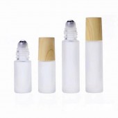 Bouteille à billes à couvercle en bois bouteille d'huile essentielle de masquage personnalisée 5ml 10ml cosmétique bouteille à billes flottantes en vrac
