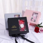 Saint - Valentin surprise Flower Gift Box Custom Marriage Day Hand Gift Window Rose Gift Box immortal gift box package