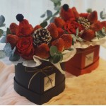 Boîte cadeau avec seau en forme de coeur, boîte de fleurs, boîte de roses