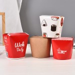 Bol en papier kraft à fond rond jetable bol à soupe de nouilles LOGO personnalisé en gros emballage à emporter épaissi plateau de nourriture occidental