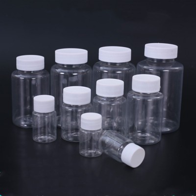 15 20 ml 30 ml bocal en plastique transparent avec couvercle flacon de bouteille de liquide de bouteille d'échantillon scellée