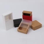 Boîte de tiroir en papier kraft noir Spot boîte de cadeau de thé de fleur de thé boîte d'emballage en PVC transparent boîte de papier personnalisée Boîte de tiroir en papier kraft noir Spot boîte de cadeau de thé de fleur de thé boîte d'emballage en PVC transparent boîte de papier personnalisée