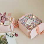 Rose Creative Gift Box Valentine birthday girl Gift Box Cosmetics Marriage Eight sides Hand Pack