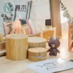 flacon de crème en bambou  30g à 100g de crème en bambou et en bois