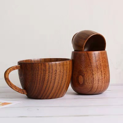 Tasses de thé, tasses en bois, tasses d'eau en bois, tasses vintage, tasses à gros ventre, tasses à trois royaumes personnalisables