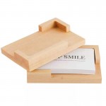 Boîte de cartes de visite multifonctionnelle en bois massif vente en gros Bureau créatif boîte de cartes de visite commerciale en bois