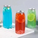 500ml PET Plastic Elastic can Bottle Aluminum cap Fruit Tea Bottle Elastic can Beverage Bottle Juice Bottle Wholesale